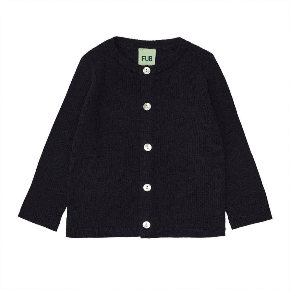 Baby Pearl Button Rib Cardigan - Dark Navy NWT